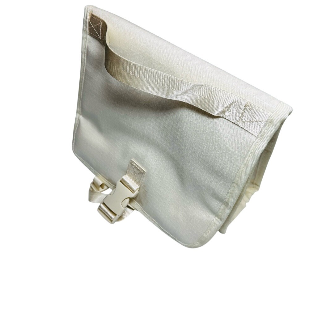 Cream Utility Buckle Pouch cosmetic bag with Multiple Pockets New